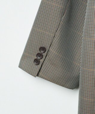 WEGO ボクシーテーラードジャケット ベージュチェック1