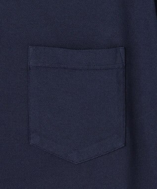 J.PRESS MEN コットンカノコ キーネックポケット Tシャツ ネイビー系