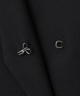 ICB L 【UVカット・洗える】ウール2WAYストレッチ Vネックベスト ブラック系