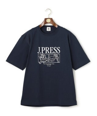 J.PRESS MEN 【AaronChang】【UNISEX】グラフィック Tシャツ ネイビー系