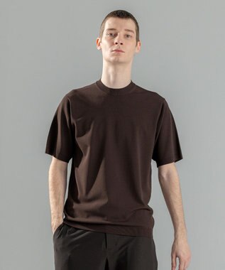 JOSEPH HOMME 【WEB限定カラーあり】【洗える/ストレッチ】リュクスレーヨン　クルーネック半袖ニット ダークブラウン系