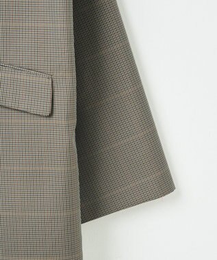 WEGO ボクシーテーラードジャケット ベージュチェック1