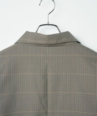 WEGO ボクシーテーラードジャケット ベージュチェック1