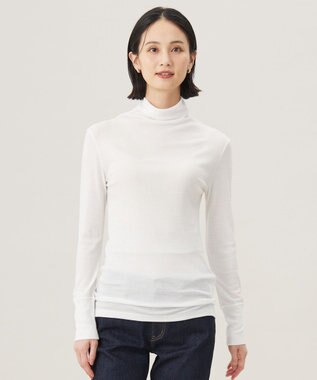 【洗える】ベアテレコボトルネック カットソー