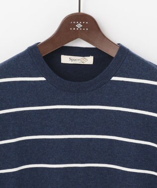 JOSEPH ABBOUD MOUNTAIN 【SPACE／UNISEX】OGコットンストレッチボーダー ニットTシャツ ネイビー系2