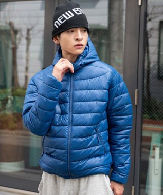 WEGO 【ユニセックス着用ITEM】コンパクトフィットパファーフーディー ブルー