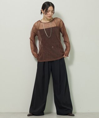 Green Parks シアークラッシュプルオーバー Brown