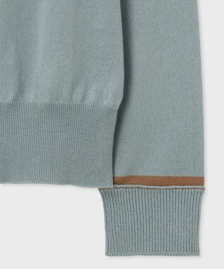 Paul Smith アクセントカラー クルーネックニット グレイッシュブルー