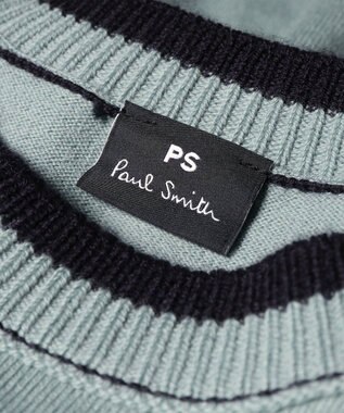 Paul Smith アクセントカラー クルーネックニット グレイッシュブルー