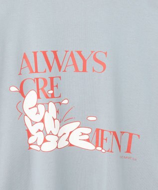 NAVE 【xNAVE】Six Sence Recordコラボ グラフィックロングスリーブT スカイブルー系