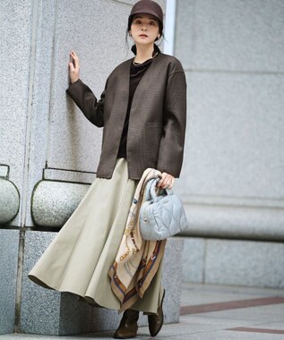 23区 【見上愛さん着用】フェルト キャップ ダークブラウン系