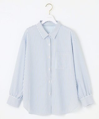 ANY SIS L 【接触冷感・UVカット】ラッシュガード シャツ ブルーストライプ