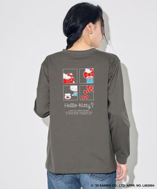 ANY 【ハローキティ×ANY】ロゴTシャツ チャコールロゴ