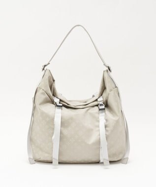 russet ナイロンジャガードメタルバックルショルダーバッグ L(CE-1656) Ecru