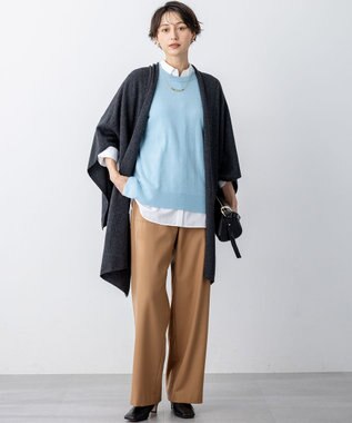 23区 カシミヤブレンド マルチ ケープ グレー系