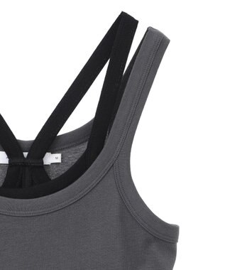 AMERICAN HOLIC 2点セット レイヤードタンクトップ Black