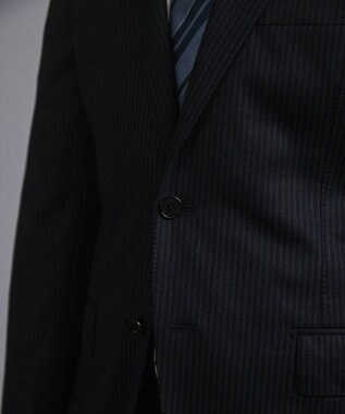 GOTAIRIKU 新柄/セットアップ対応【洗える/ストレッチ/シワになりにくい】ウォッシャブルジャージー セットアップジャケット_柄（25年モデル） ネイビー×ストライプ