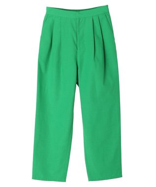 Green Parks 綿麻混タックテーパードパンツ Light Green