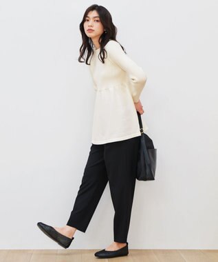 ANY リブコンビペプラムニット オフ