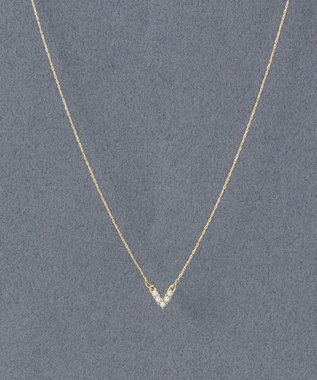 Phoebe 〈金属アレルギー対応〉Vラインミニパールネックレス　V字デザイン/小粒パール ホワイト