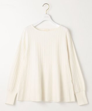 ANY SIS L 【洗える】ペプラム ニット オフホワイト