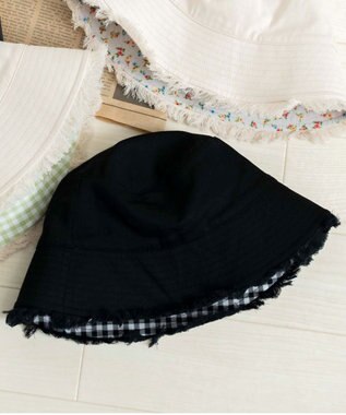 WEGO 2WAYフリンジバケットハット ブラック