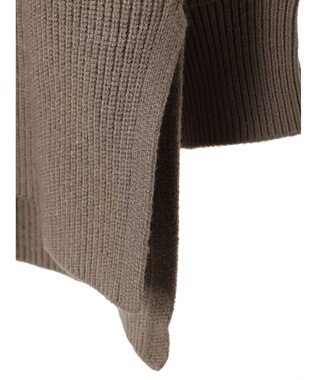 AMERICAN HOLIC バイパチハーフＺＩＰ片畦ニットプルオーバー　 Mocha