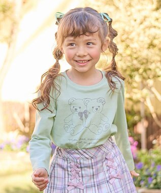 ANY KIDS 【WEB限定】7days プリント Tシャツ ミント×クマ