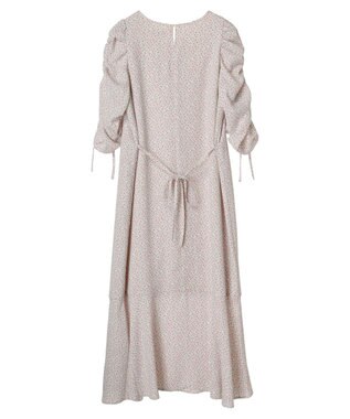 earth music&ecology 袖ドロストフラワーワンピース Pink