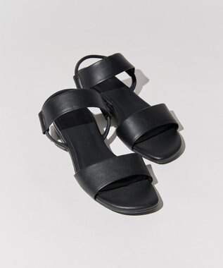 AMERICAN HOLIC ダブルバンドウェッジサンダル Black