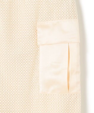 BEIGE， NIGELLA / 異素材MIXコットンレースビックポケットスカート Meringue