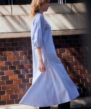 組曲 L コンパクトシャーティング ワンピース ブルー系1