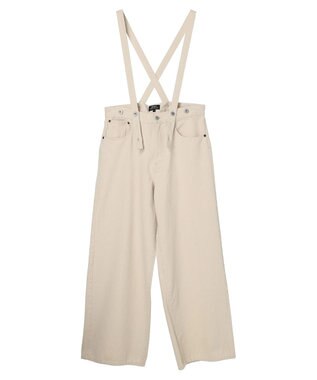 CRAFT STANDARD BOUTIQUE 【２ｗａｙ】デニムサロペットパンツ Ivory