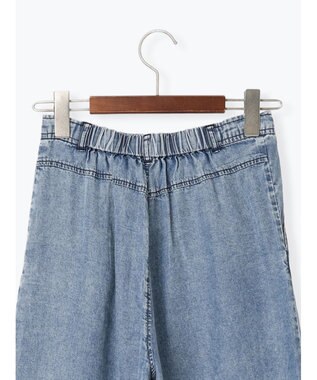 Te chichi ウォッシュデニムライクタックワイドパンツ(セットアップ可) ネイビー