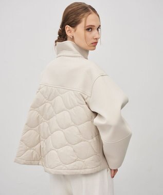 uncrave パディング×ボンディングコンビ コート エクリュ