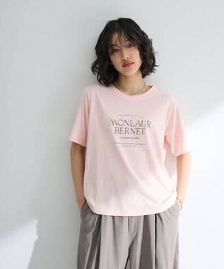 Green Parks ＢＰ　フェミニンロゴレギュラーＴシャツ Pink