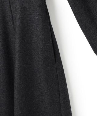 23区 L ウールジョーゼット フィットアンドフレア ワンピース グレー系