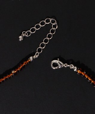 WEGO Mメタルモチーフビーズネックレス ブラウン