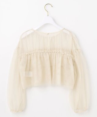 ANY SIS 【Lily Calin】チュールフリルトップス×ドレスセット ブラック×アイボリー