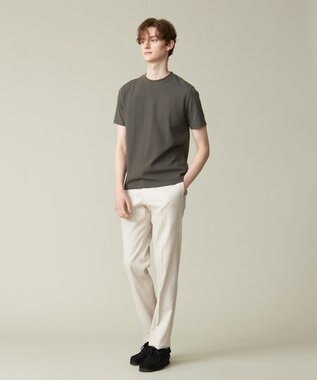 J.PRESS MEN 【ウォッシャブル可】コンフォートストレッチリネン スラックス アイボリー系