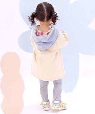 MIKI HOUSE HOT BISCUITS 【80-120cm】【NEW Color Series】裏毛パイル素材 パステルカラー フーディワンピース マルチカラー