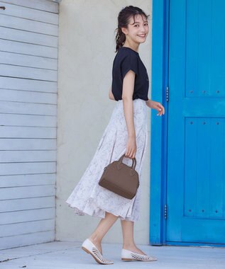 Tiaclasse 【本革】2WAYステッチハンドバッグ モカ