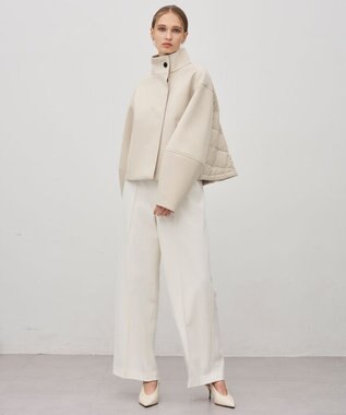 uncrave パディング×ボンディングコンビ コート エクリュ