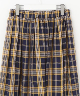 自由区 【WEB限定】シアーチェック ギャザースカート ネイビー系5