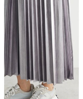 Green Parks ・ＥＬＥＮＣＡＲＥ　ＤＵＥ　メタリックプリーツスカート Silver