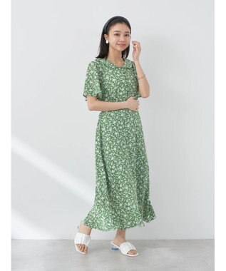 earth music&ecology ちょっとレトロなワンピース Green