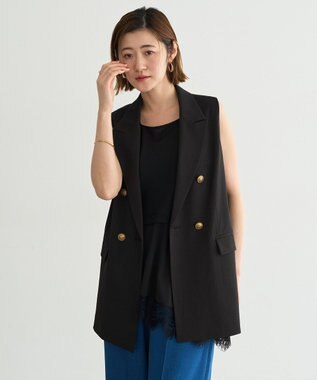 YECCA VECCA ドライタッチ金釦テーラードジレ