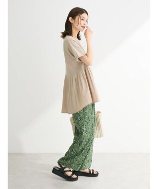 Green Parks 脇ドッキングフレアプルオーバー Gray Beige