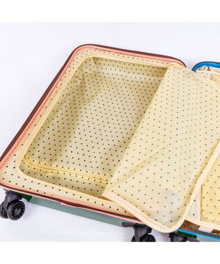 tsumori chisato CARRY 新ネコドットキャリー キャリーバッグ キャリーケース 【 海外旅行にも 約58リットル 3泊 4泊程度 】 グリーン