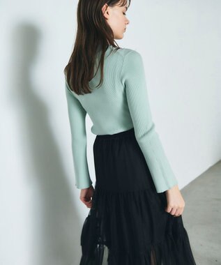 GRACE CONTINENTAL チュールティアードスカート ブラック